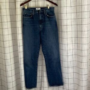 Agolde Women's High Rise Dark Blue Jeans